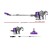 Devanti 450W Corded Stick Vacuum Cleaner, Handheld Convertible, 15kPa Suction, 4m Cable, Purple/Silver, 1Yr Warranty