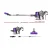 Devanti 450W Corded Stick Vacuum Cleaner, Handheld Convertible, 15kPa Suction, 4m Cable, Purple/Silver, 1Yr Warranty