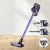 Devanti 150W Cordless Stick Vacuum Cleaner with Motorised Roller Brush, HEPA Filter, LED, 35min – Purple