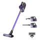 Devanti 150W Cordless Stick Vacuum Cleaner with Motorised Roller Brush, HEPA Filter, LED, 35min – Purple