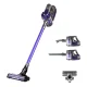 Devanti 150W Cordless Stick Vacuum Cleaner with Motorised Roller Brush, HEPA Filter, LED, 35min – Purple