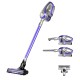 Devanti Cordless 150W Stick Vacuum Cleaner, Purple/Grey - Motorized Roller, HEPA Filter, 25 Min Runtime
