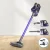 Devanti Cordless Stick Vacuum Cleaner - 150W, 8000Pa Suction, HEPA Filter, 2000mAh Battery, Purple, 35 Min Runtime