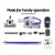 Devanti Cordless Stick Vacuum Cleaner 150W, HEPA Filter, 8000Pa Suction, 25 Min Run Time, 2000mAh Battery, Purple