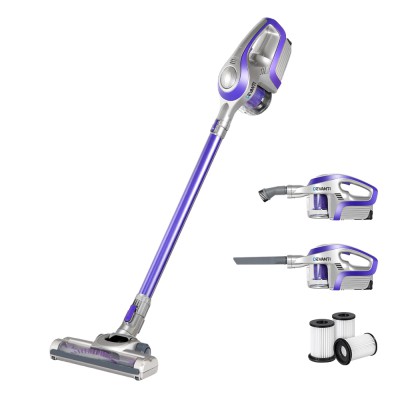 Devanti Cordless Stick Vacuum Cleaner 150W, HEPA Filter, 8000Pa Suction, 25 Min Run Time, 2000mAh Battery, Purple