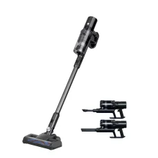 Devanti 350W Grey Stick Vacuum Cleaner - Brushless, Cordless, Lightweight with HEPA Filter & 2000mAh Battery