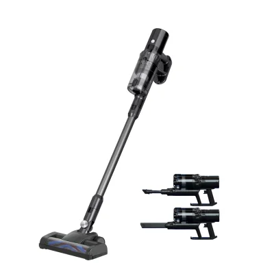 Devanti 350W Grey Stick Vacuum Cleaner - Brushless, Cordless, Lightweight with HEPA Filter & 2000mAh Battery