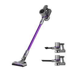Devanti Cordless Stick Vacuum Cleaner, 120W, Bagless, HEPA Filter, 12,000pa Suction, Purple, with 3 Brush Attachments