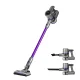 Devanti Cordless Stick Vacuum Cleaner, 120W, Bagless, HEPA Filter, 12,000pa Suction, Purple, with 3 Brush Attachments