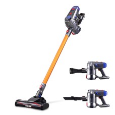 Devanti Stick Vacuum Cleaner Bagless Cordless 150W Gold, HEPA Filter, 2-Speed, Lightweight, 35min Runtime, 0.6L