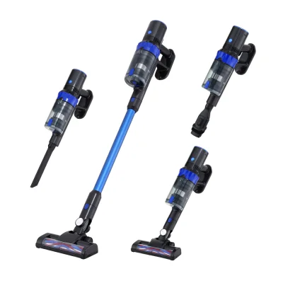 Devanti 350W Brushless Cordless Stick Vacuum Cleaner - Blue, 22KPa Suction, 40 Min Runtime, HEPA Filtration, 0.4L