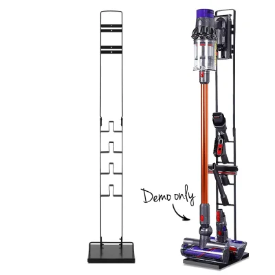 Artiss Freestanding Dyson Vacuum Stand, Cast Iron, 11cm Wide, Portable, No Drill, Fits V6-V11, Black, Easy Assembly