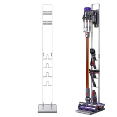 Artiss Freestanding Dyson Vacuum Stand: Cast Iron, No Drilling, Portable, Fits V6-V11 Models, Silver, 11cm Width Artiss Freestanding Dyson Vacuum Stand: Cast Iron, No Drilling, Portable, Fits V6-V11 Models, Silver, 11cm Width