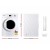 Devanti 7kg Vented Tumble Dryer White, Stainless Steel Drum, Humidity Sensor, Digital Controls, Delay Start, Anti-Crease