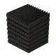 Alpha Acoustic Foam Panels, High-Density Black Wedge 30x30x5cm, Set of 20, Soundproofing for Studios & Home Theatres