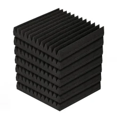 Alpha Acoustic Foam Panels, High-Density Soundproofing Wedges, 30x30x5cm, Black, 40pcs, Studio Noise Absorption Solution