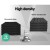 Alpha Eggshell Acoustic Foam Panels, High-Density Soundproofing, 50x50x5cm, Black, Set of 20, Noise Absorption