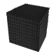 Alpha Eggshell Acoustic Foam Panels, High Density, Black, 50x50x5cm, 60pcs, Soundproofing & Noise Absorption