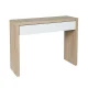Artiss Console Table with Storage Drawer, White & Pine, 100x35x80cm, Scandinavian Style, Easy Assembly