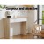 Artiss Console Table with Storage Drawer, White & Pine, 100x35x80cm, Scandinavian Style, Easy Assembly