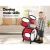 Keezi 7-Piece Kids Drum Set - PVC Finish, Red, 3+ Years, Includes Bass, Toms, Cymbal, Drumsticks, Stool - EN71 Certified