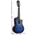 Alpha 34 Inch Classical Guitar, Wooden Body, Nylon Strings, Blue, Beginner Kids Gift, Includes Picks & Carry Bag