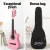 Alpha 34 Inch Classical Guitar, Laminated Linden, Pink, Perfect Beginner Kids Gift, Nylon Strings, Easy Travel Size Alpha 34 Inch Classical Guitar, Laminated Linden, Pink, Perfect Beginner Kids Gift, Nylon Strings, Easy Travel Size