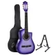 Alpha 34 Inch Classical Guitar, Laminated Linden, Purple, Nylon String, Beginner Set with Stand & Accessories