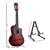 Alpha 34 Inch Classical Guitar, Laminated Linden Body, Red, Beginner Set with Stand, Bag, Picks, Strings & Capo