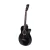 Alpha Acoustic Guitar, Laminated Linden, 38 Inch, Black, Steel Strings, Cutaway Design, Stand & Accessories Included