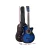 Alpha 38 Inch Acoustic Guitar, Wooden Body, Steel Strings, Full Size, Blue, w/ Stand, Strap, Bag, Capo & Extras