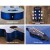Alpha 38 Inch Acoustic Guitar, Wooden Body, Steel Strings, Full Size, Blue, w/ Stand, Strap, Bag, Capo & Extras