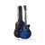 Alpha 38 Inch Acoustic Guitar, Laminated Linden, Full Size Cutaway, Blue, Steel Strings, with Bag and Accessories