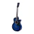 Alpha 38 Inch Acoustic Guitar, Laminated Linden, Full Size Cutaway, Blue, Steel Strings, with Bag and Accessories
