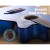 Alpha 38 Inch Acoustic Guitar, Laminated Linden, Full Size Cutaway, Blue, Steel Strings, with Bag and Accessories
