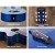 Alpha 38 Inch Acoustic Guitar, Laminated Linden, Full Size Cutaway, Blue, Steel Strings, with Bag and Accessories