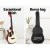 Alpha 38" Left-Handed Acoustic Guitar, Wooden Body, Steel Strings, Stand Included, Perfect for Left-Handed Players