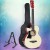 Alpha 38" Left-Handed Acoustic Guitar, Wooden Body, Steel Strings, Stand Included, Perfect for Left-Handed Players