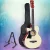 Alpha 38" Left-Handed Acoustic Guitar, Wooden Body, Steel Strings, Stand Included, Perfect for Left-Handed Players