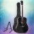Alpha 41 Inch Acoustic Guitar, Laminated Linden Body, Black, Steel Strings, Dreadnought, with Stand & Accessories