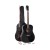 Alpha 41-Inch Acoustic Guitar, Laminated Linden, Black, Dreadnought, Steel Strings, Cutaway, with Accessories Included