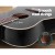 Alpha 41-Inch Acoustic Guitar, Laminated Linden, Black, Dreadnought, Steel Strings, Cutaway, with Accessories Included