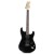 Alpha Electric Guitar, Poplar Body, 41 Inch, Black, Skull Pattern, Humbucker Pickups, Strat-Style, Beginner Friendly