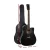 Alpha Professional Acoustic Guitar, Laminated Linden, 41 Inch, Black, 5-Band EQ, Electric Output, Cutaway, w/ Stand