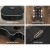 Alpha Acoustic Guitar, Laminated Linden, 41 Inch, Black, Professional 5-Band EQ, Electric Output, Cutaway Design