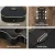 Alpha Acoustic Guitar, Laminated Linden, 41 Inch, Black, Professional 5-Band EQ, Electric Output, Cutaway Design