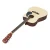 Alpha 41-Inch Acoustic Guitar, Laminated Linden, Natural Wood, Professional 5-Band EQ, Electric Output, with Stand