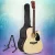 Alpha 41-Inch Acoustic Guitar, Laminated Linden, Natural Wood, Professional 5-Band EQ, Electric Output, with Stand