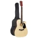 Alpha Acoustic Electric Guitar, Laminated Linden, 41 Inch, Natural Wood, Professional 5-Band EQ, Cutaway Design