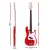Alpha 47 Inch Electric Guitar Red – Basswood Body, Maple Neck, 21 Frets, Humbuckers, Gig Bag, Beginner Set
